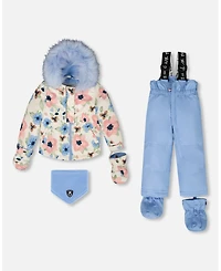 Deux par Baby Girl Two-Piece Play Snowsuit Light Blue - Baby|Toddler