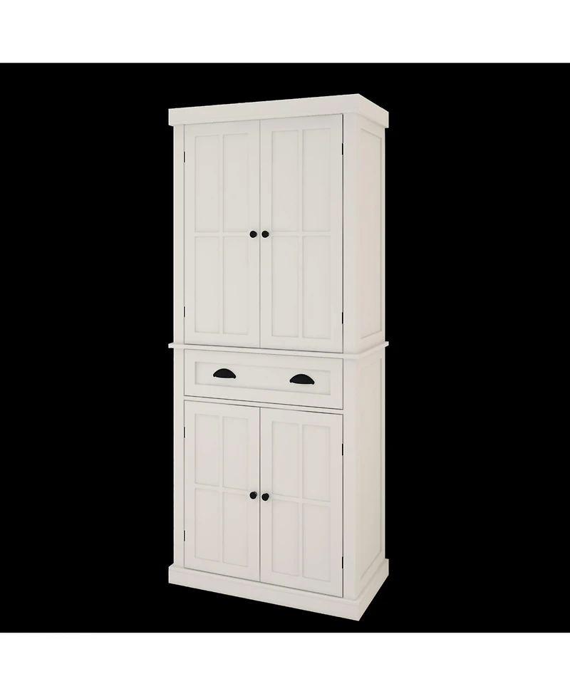 Casainc 71" Tall Storage Cabinet With Drawer, 4 Doors and Adjustable Shelves for Kitchen or Laundry