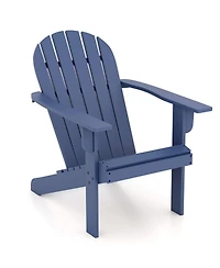 Gymax 2PCS Patio Adirondack Chair w/ Inclined Seat High Backrest & Wide Armrests
