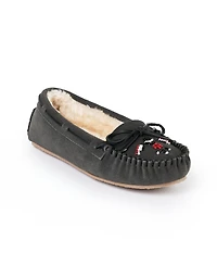 Minnetonka Women's Cally Thunderbird Animikii Suede Beaded Slippers