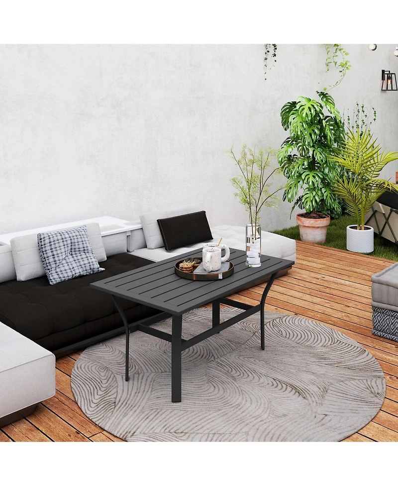 Outsunny Outdoor Table, All-Weather Patio
