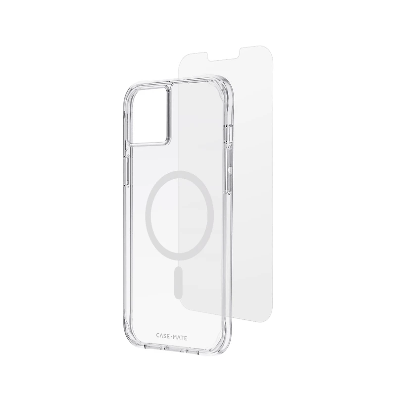 Case-Mate Protection Pack MagSafe Case and Glass Screen Protector for Apple iPhone 14 Plus-Black