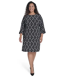 Tommy Hilfiger Plus Bell-Sleeve Shift Dress