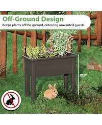 Raised Garden Bed Planter Box with Climbing Trellis Water Level Indicator