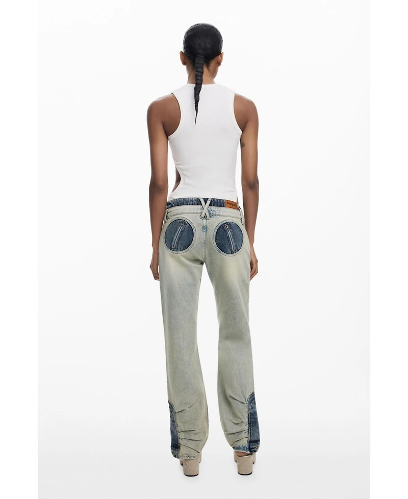 Desigual Women's Combined denim pants