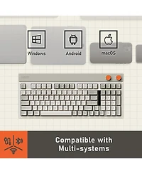 Lofree Block Wireless Mechanical Keyboard & Mouse Set, 98 Keys Hot-Swappable, Rechargeable with 3 Connection Types for Windows & Mac Os