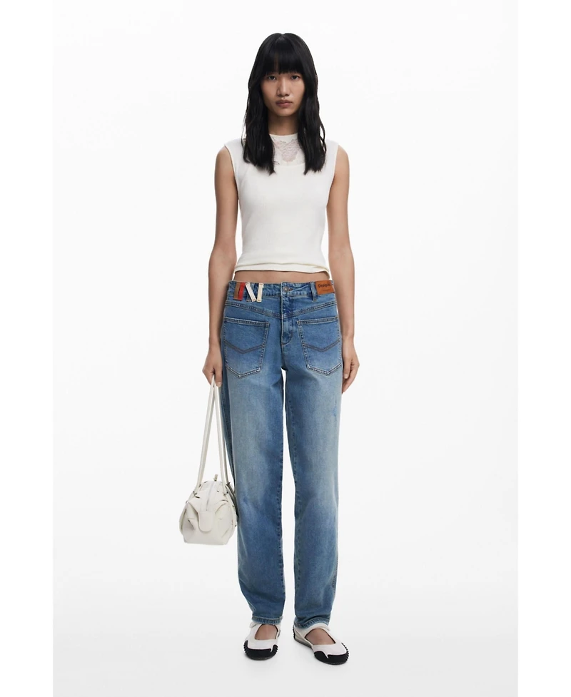 Desigual Women's Boyfriend jeans with inverted pockets