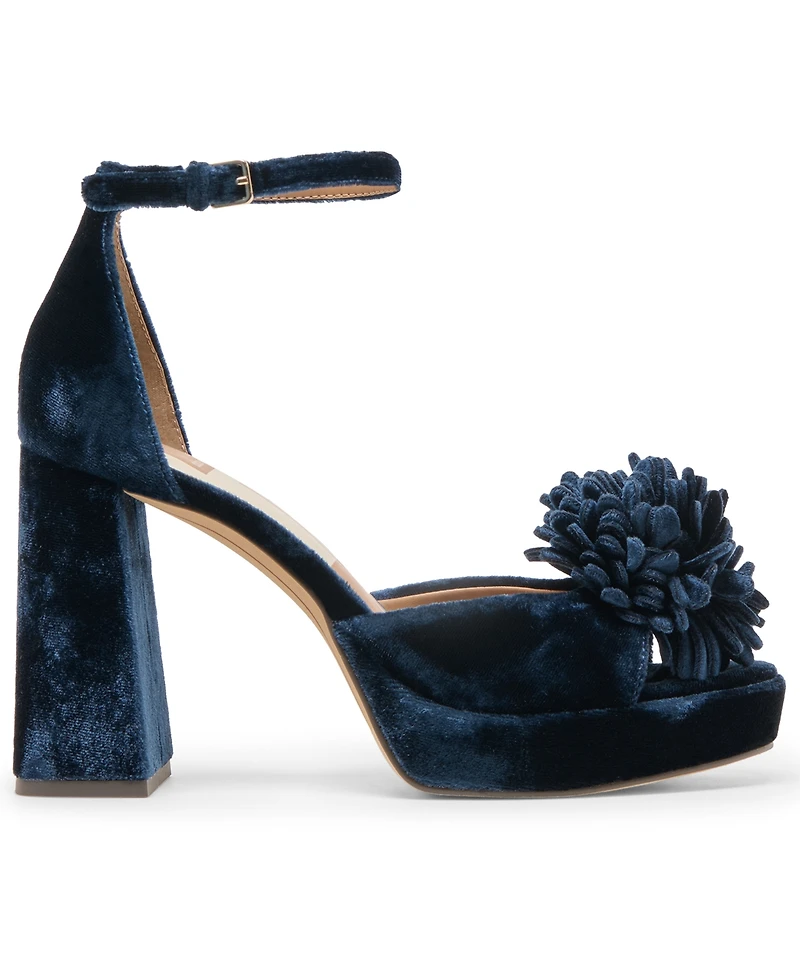 Dolce Vita Women's Perel Flower Two-Piece Platform High-Heel Dress Sandals