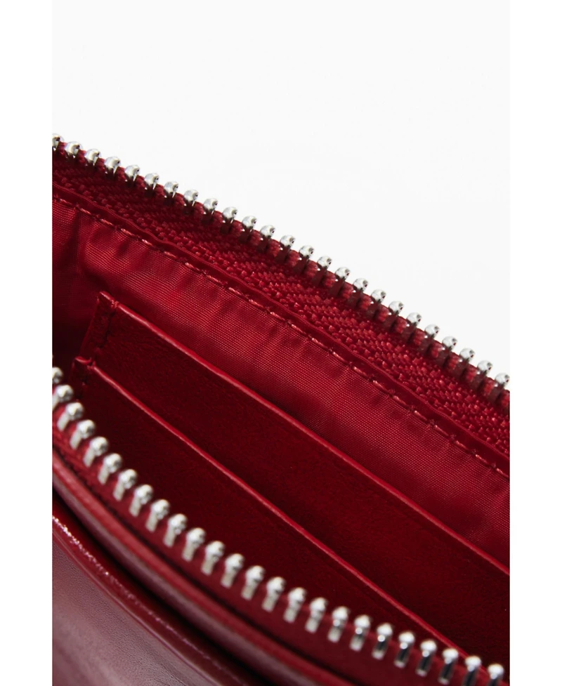 Desigual Women's Small shiny leather-effect cardholder