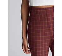 Kenneth Cole Women's Plaid High-Rise Pants