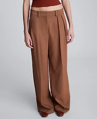 Kenneth Cole Women's High Rise Double Pleat Ankle Pants