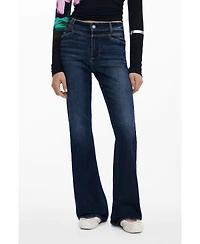 Desigual Women's Washed flared jeans