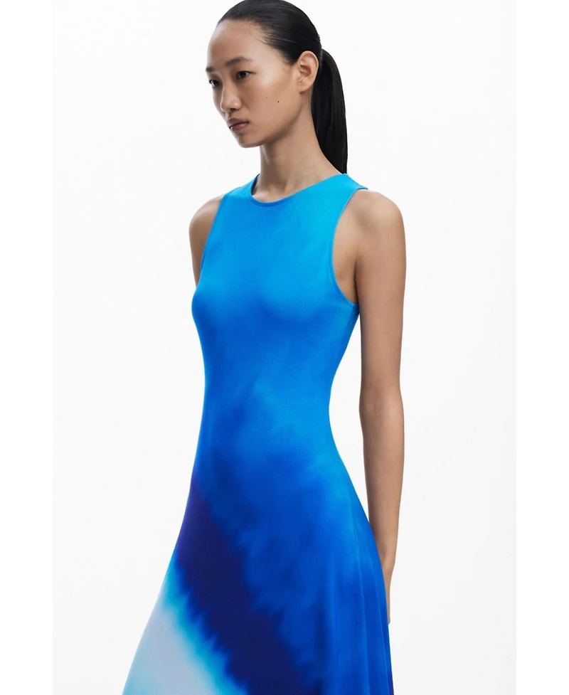 Desigual Women's Tie-dye ruched dress