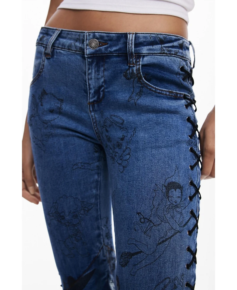Desigual Women's Maria Escote denim pants