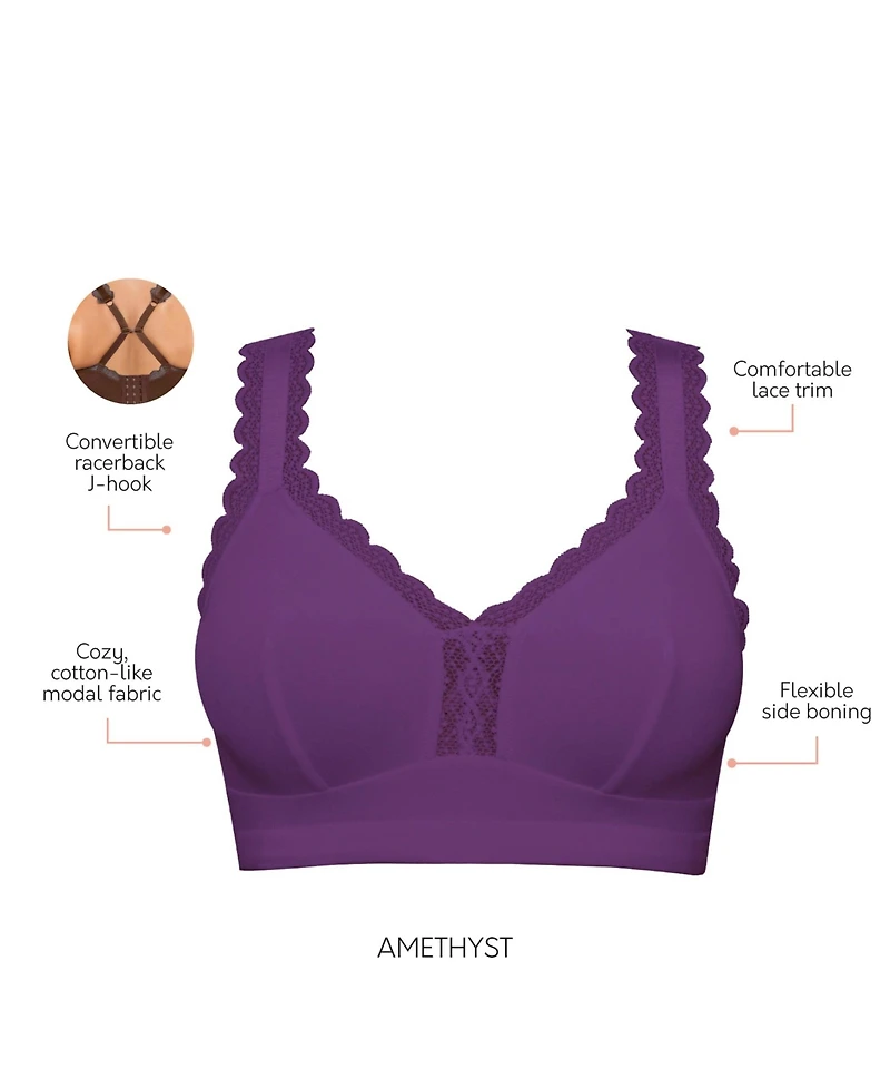 Parfait Women's Dalis Wire-Free Bralette, Pearl White, 30J
