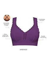 Parfait Women's Dalis Wire-Free Bralette, Pearl White, 30J
