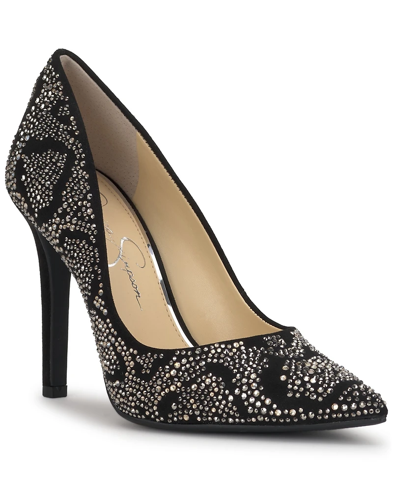 Jessica Simpson Women's Cassani Rhinestone Pointed-Toe Pumps