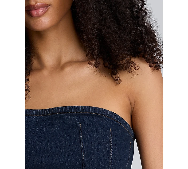 Kenneth Cole Women's Smocked Strapless Bustier Top