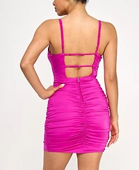Crystal Doll Juniors' Satin Jersey Sleeveless Dress