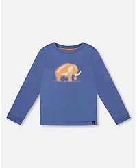 Deux par Baby Boy Cotton Long Sleeve T-Shirt Blue
