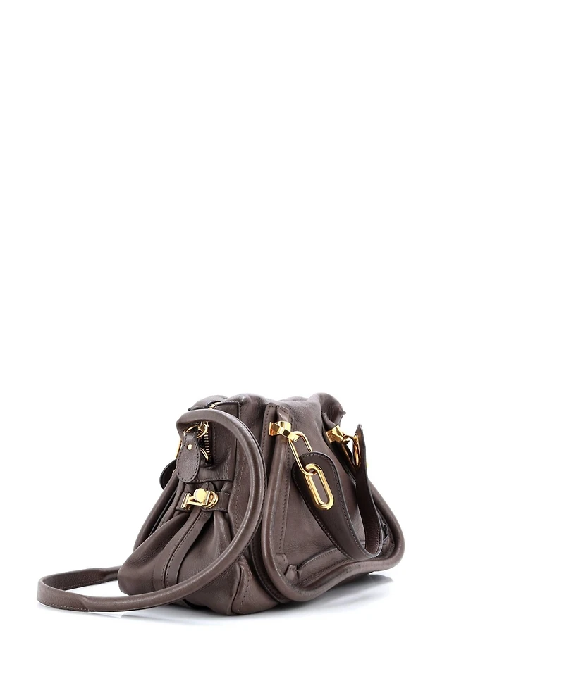 Pre-Owned Chloe Medium Paraty Top Handle Bag Leather