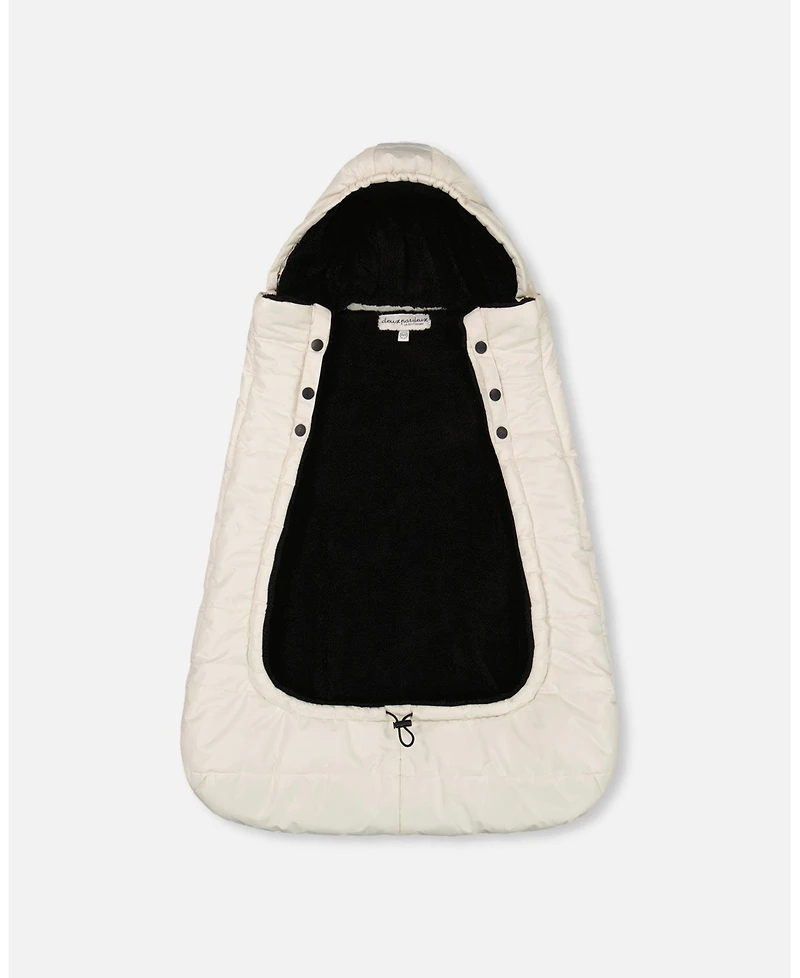 Deux par Deux Baby Unisex 3-In-1 Multifunction Cover for Car Seat, Stroller, and Baby Carrier In Off-White - Baby