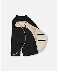 Deux par Deux Baby Unisex Snugly Baby Wrap Designed for Car Seat and Stroller Black - Baby