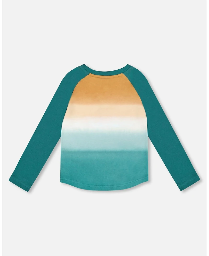 Deux par Baby Boys Cotton Jersey Raglan Sleeve T-Shirt Forest Green