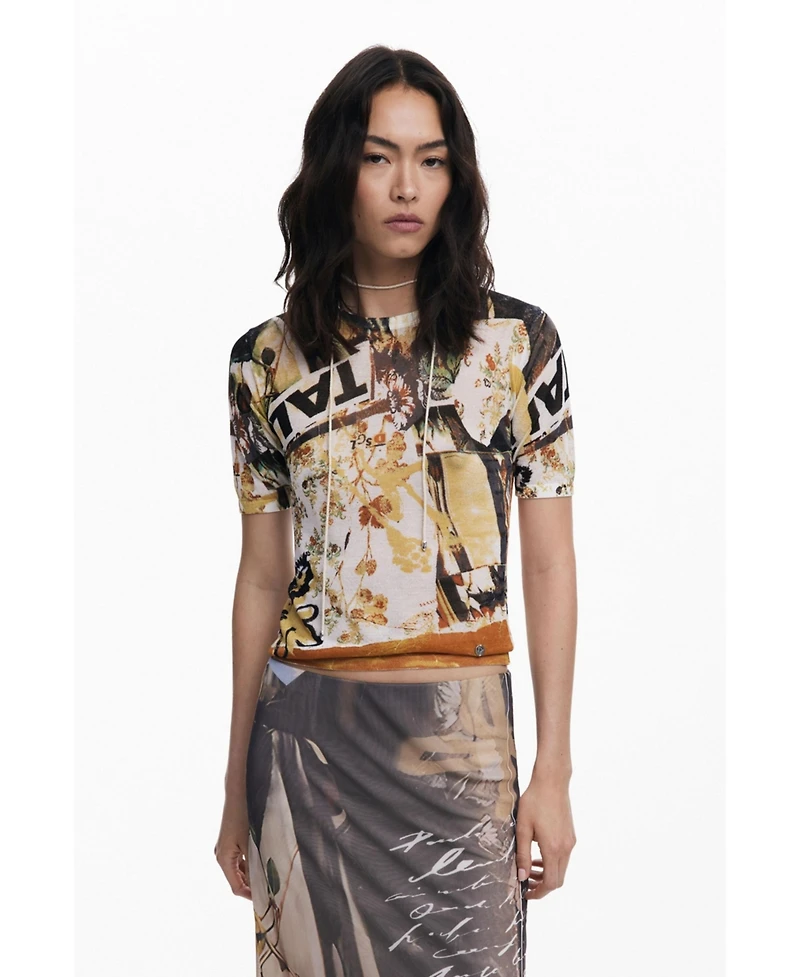 Desigual Women's Collage knit T-shirt