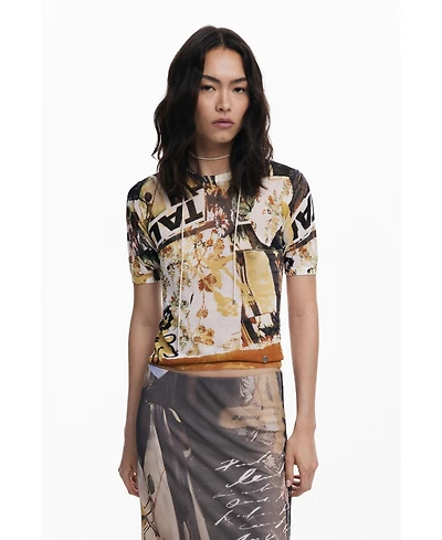 Desigual Women's Collage knit T-shirt