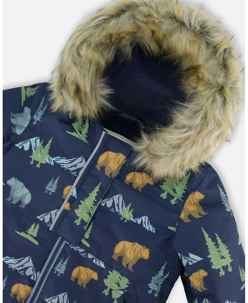 Deux par Baby Boy Two-Piece Play Snowsuit Blue Gray - Baby|Toddler