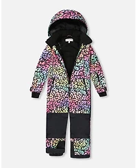 Deux par Girl One-Piece Teknik Snowsuit Rainbow Leopard