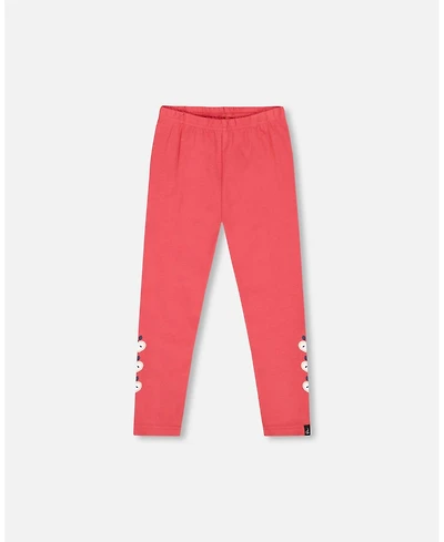 Deux par Girl Cotton Leggings Red with Apples - Toddler|Child