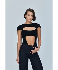 Jendue Women's Otara Black Bodysuit