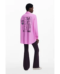 Desigual Women's Oversized comic strip shirt