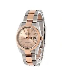 Pre-Owned Rolex Oyster Perpetual Datejust Automatic Watch in Stainless Steel and Rose Gold 36mm