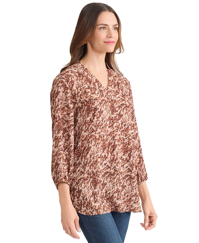 Jones New York Women's V-Neck Pull On Tunic Top
