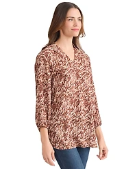 Jones New York Women's V-Neck Pull On Tunic Top