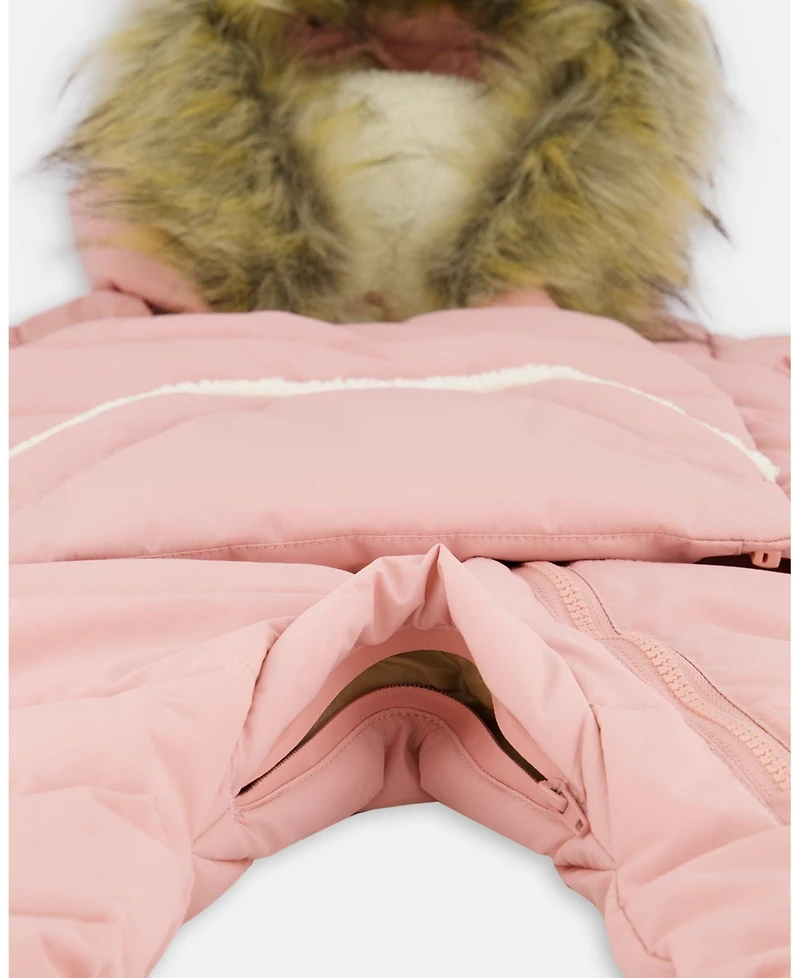 Deux par Baby Girl One-Piece Snug Snowsuit Designed for Car Seat Pink - Baby|Toddler