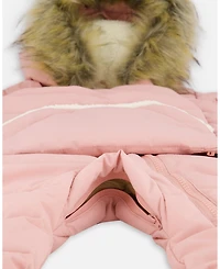 Deux par Baby Girl One-Piece Snug Snowsuit Designed for Car Seat Pink - Baby|Toddler