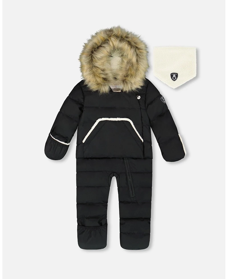 Deux par Baby Unisex One-Piece Snug Snowsuit Designed for Car Seat Black - Baby|Toddler