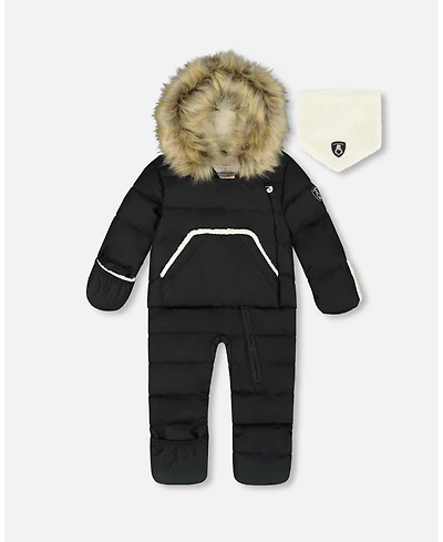 Deux par Baby Unisex One-Piece Snug Snowsuit Designed for Car Seat Black - Baby|Toddler