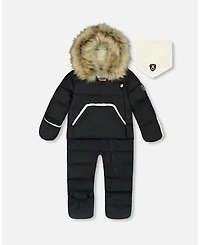Deux par Baby Unisex One-Piece Snug Snowsuit Designed for Car Seat Black - Baby|Toddler