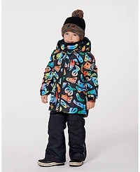 Deux par Boy Two-Piece Play Snowsuit with Allover Print Jacket Smiley Face - Child