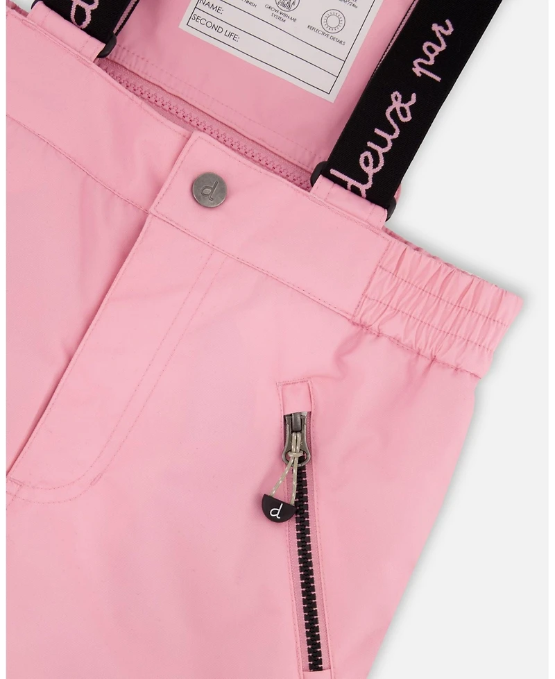 Deux par Girl Two-Piece Play Snowsuit with Printed Jacket Pink - Toddler|Child