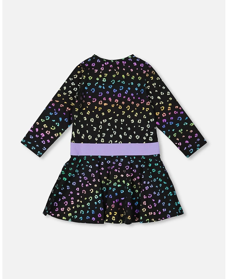 Deux par Toddler Girls Jersey Dress Multicolor Leopard Print - Toddler|Child