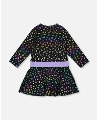 Deux par Toddler Girls Jersey Dress Multicolor Leopard Print - Toddler|Child