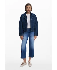 Desigual Women's Embroidered culotte jeans