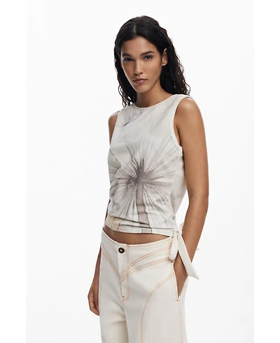Desigual Women's Dandelion tie T-shirt