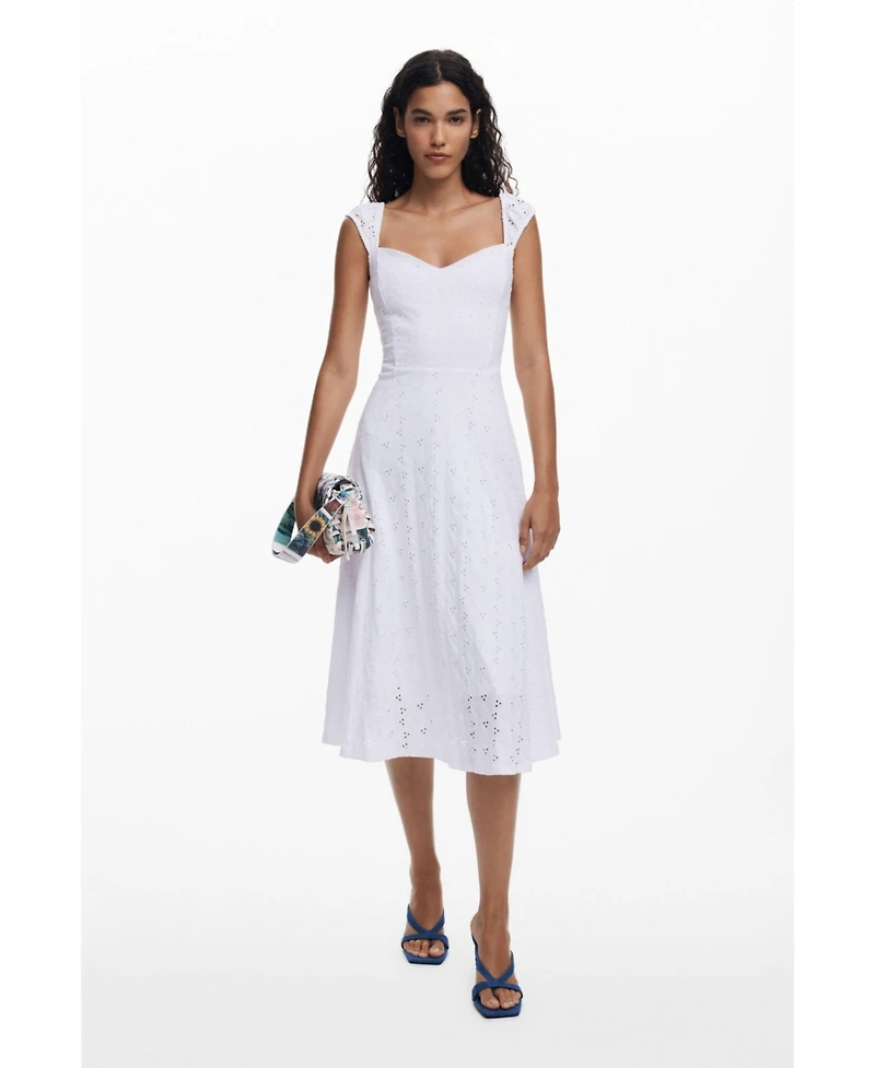 Desigual Women's Embroidered midi dress